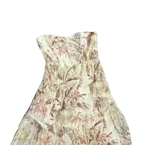 Bohemian Strapless Maxi Dress By Anthropologie - UK 12 US 8 EU 40 Floral Flowy - Picture 3 of 8